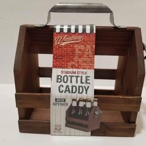 Wembley Rustic Brown Bottle Caddy with Opener